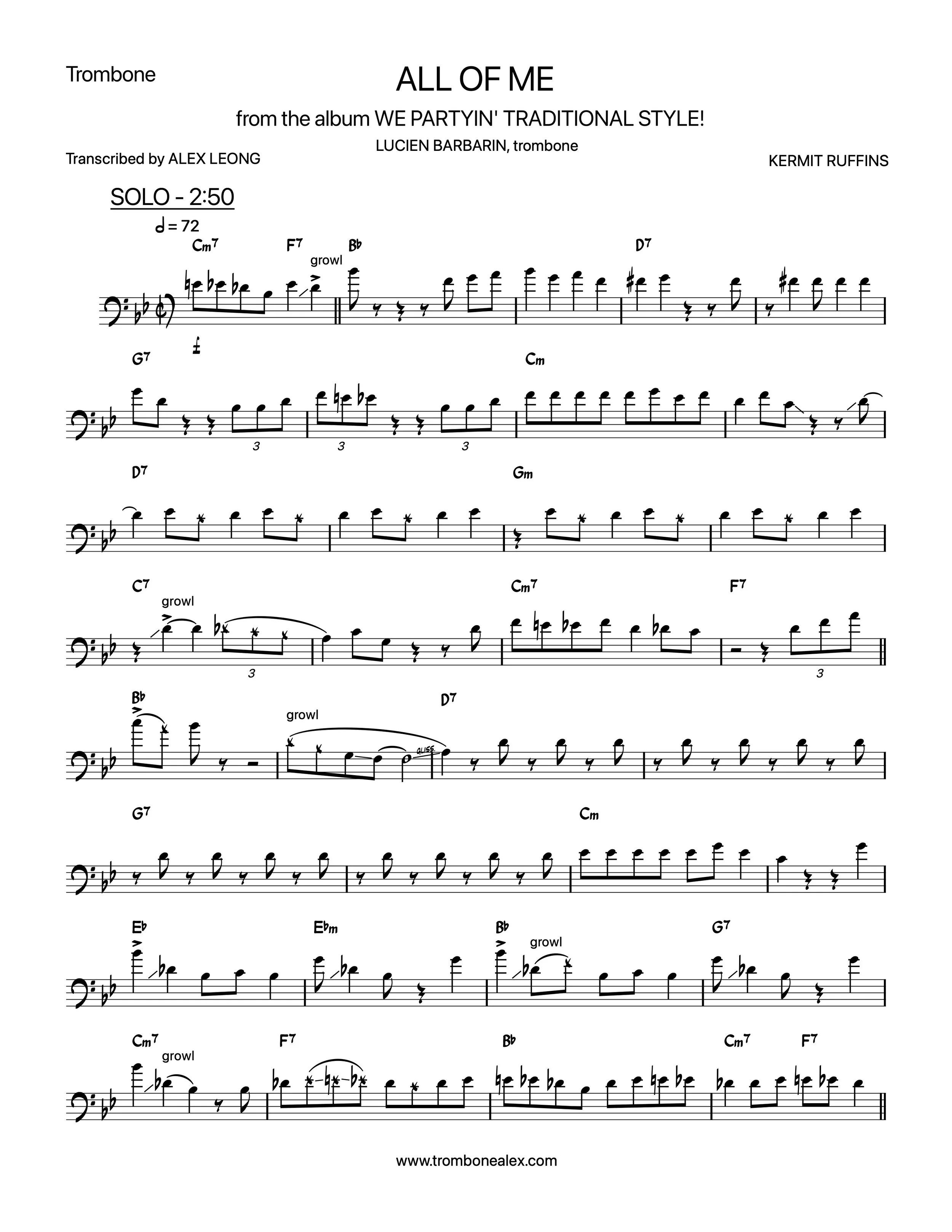 "All Of Me" - Lucien Barbarin