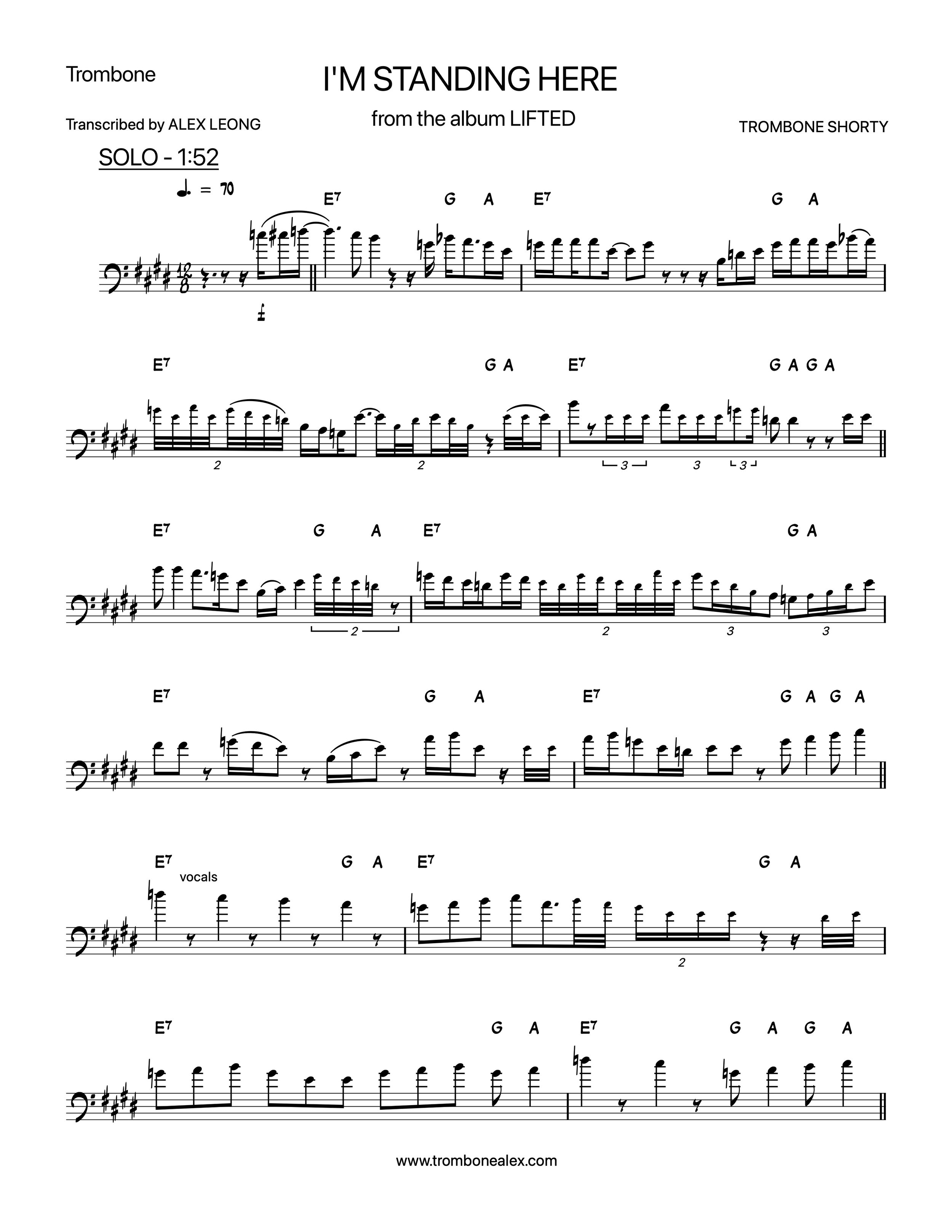 "I'm Standing Here" - Trombone Shorty