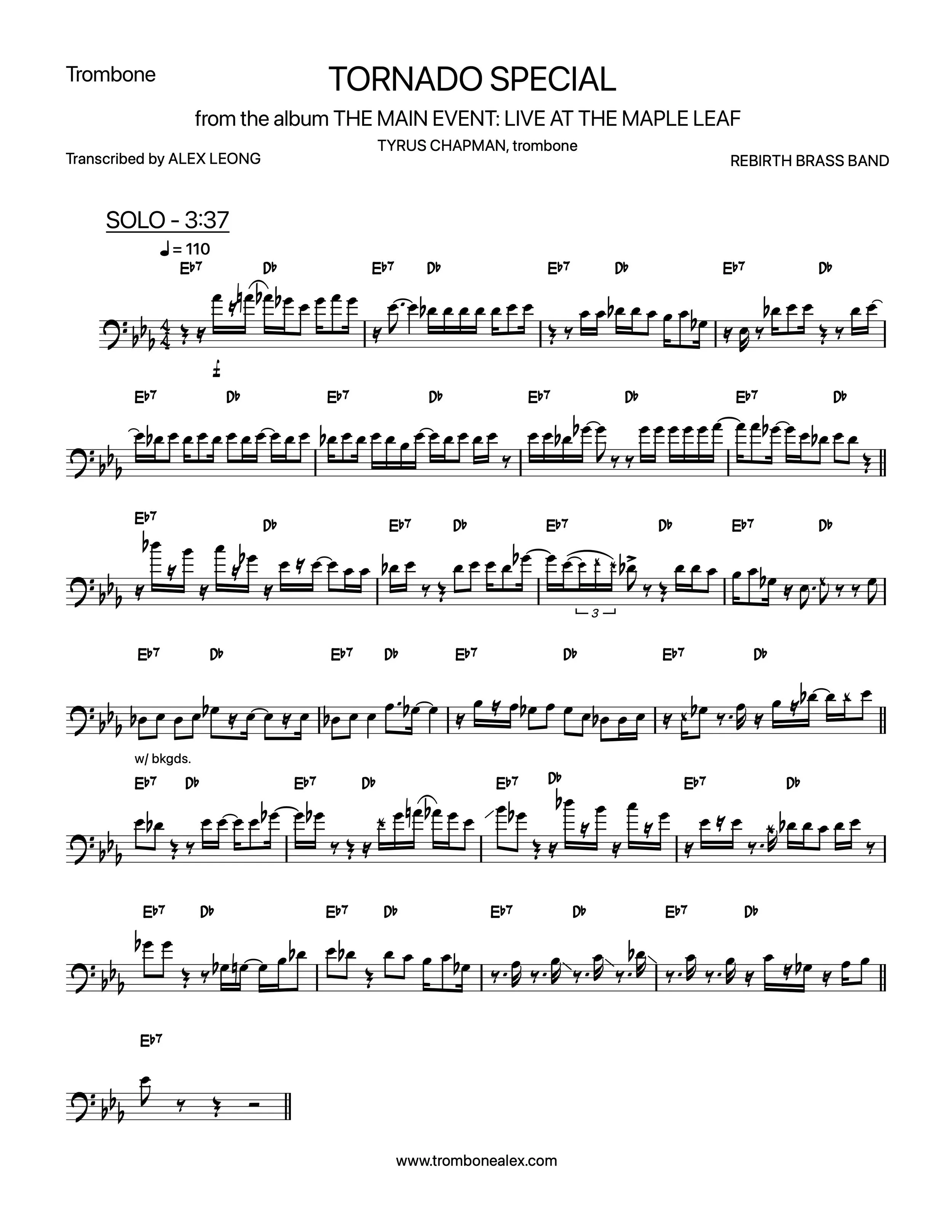 "Tornado Special" - Rebirth Brass Band