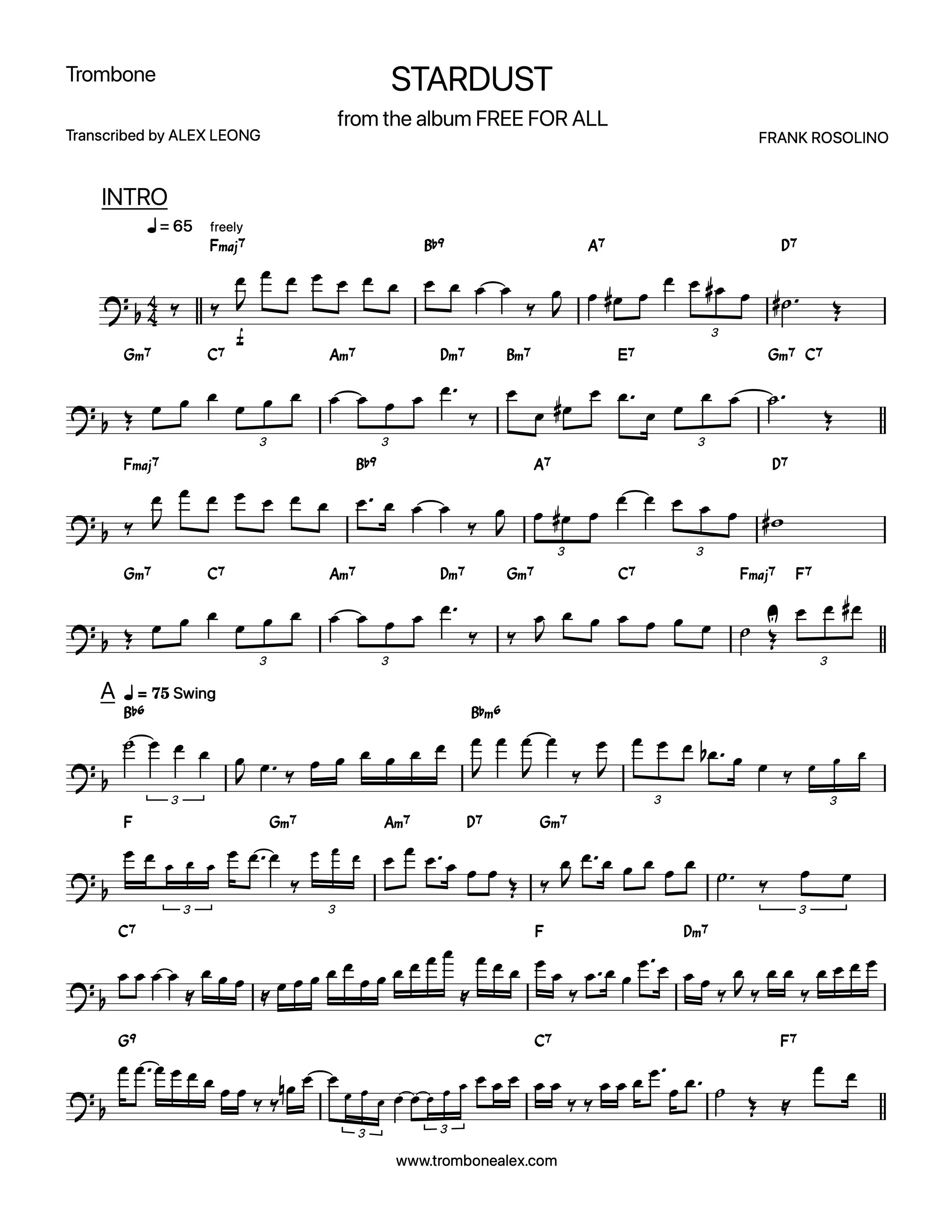 "Stardust" - Frank Rosolino