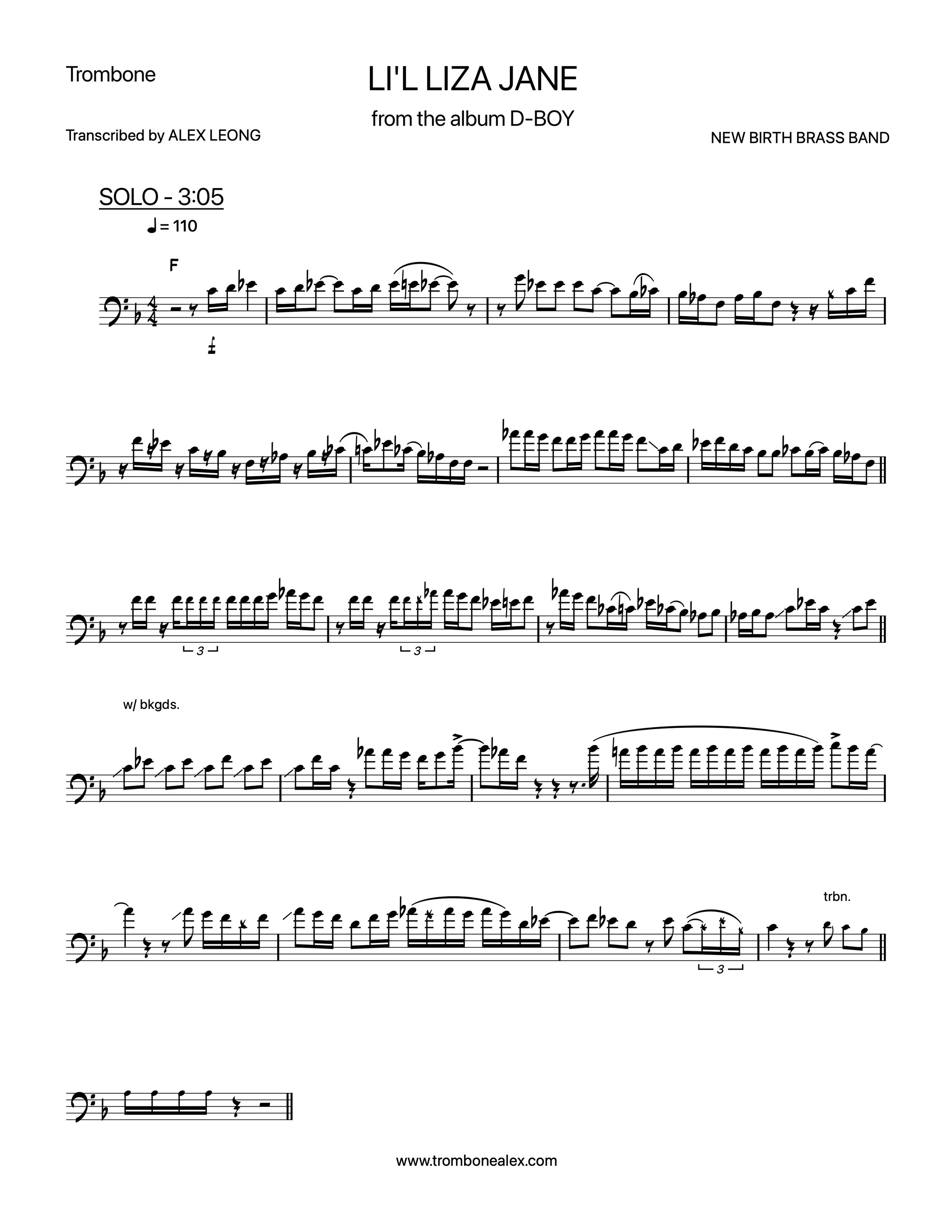 "Li'l Liza Jane" - New Birth Brass Band