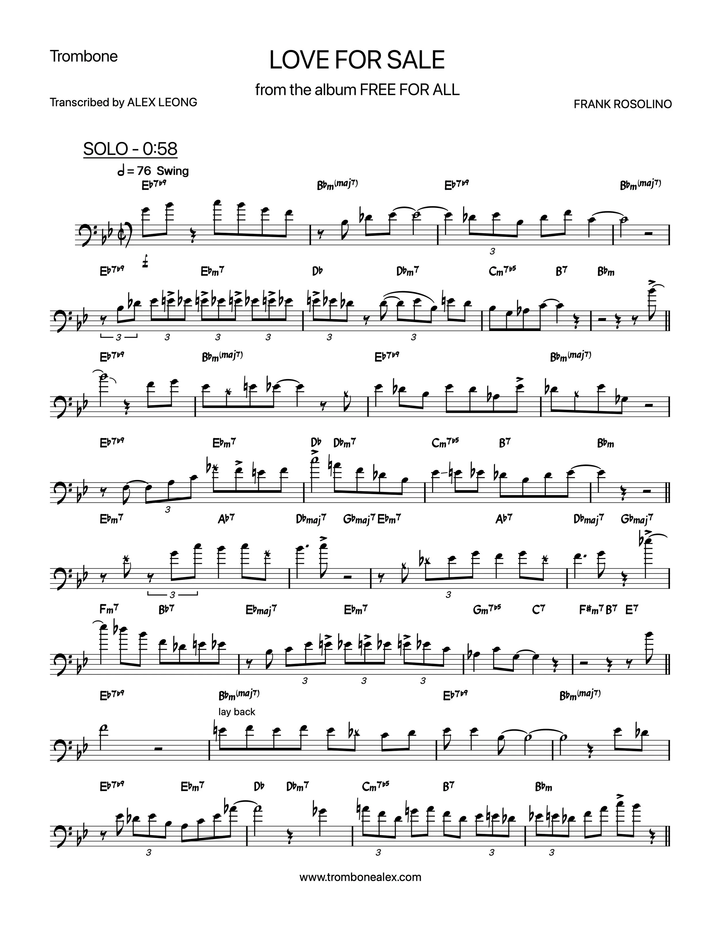 "Love For Sale" - Frank Rosolino