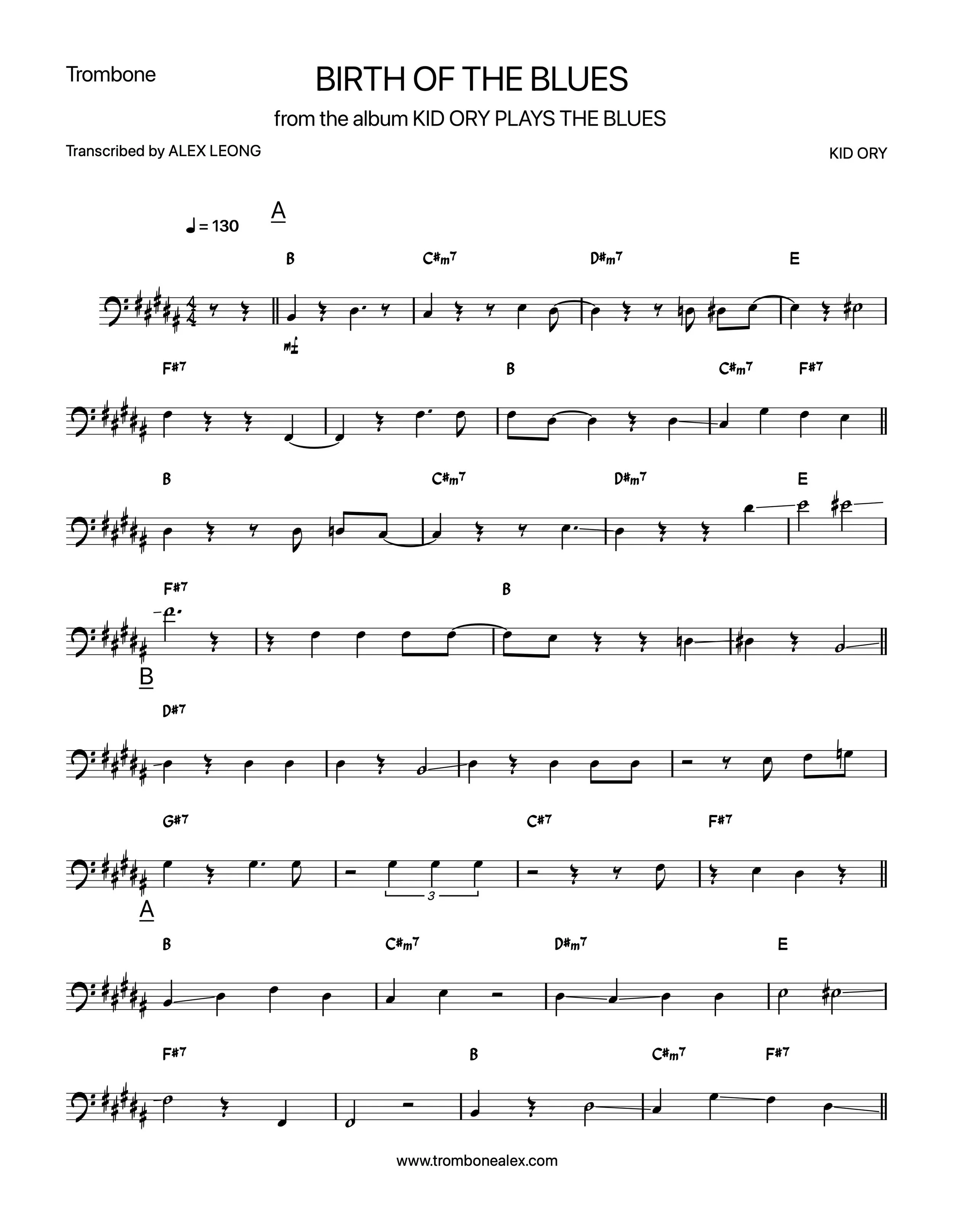 "Birth of the Blues" - Kid Ory