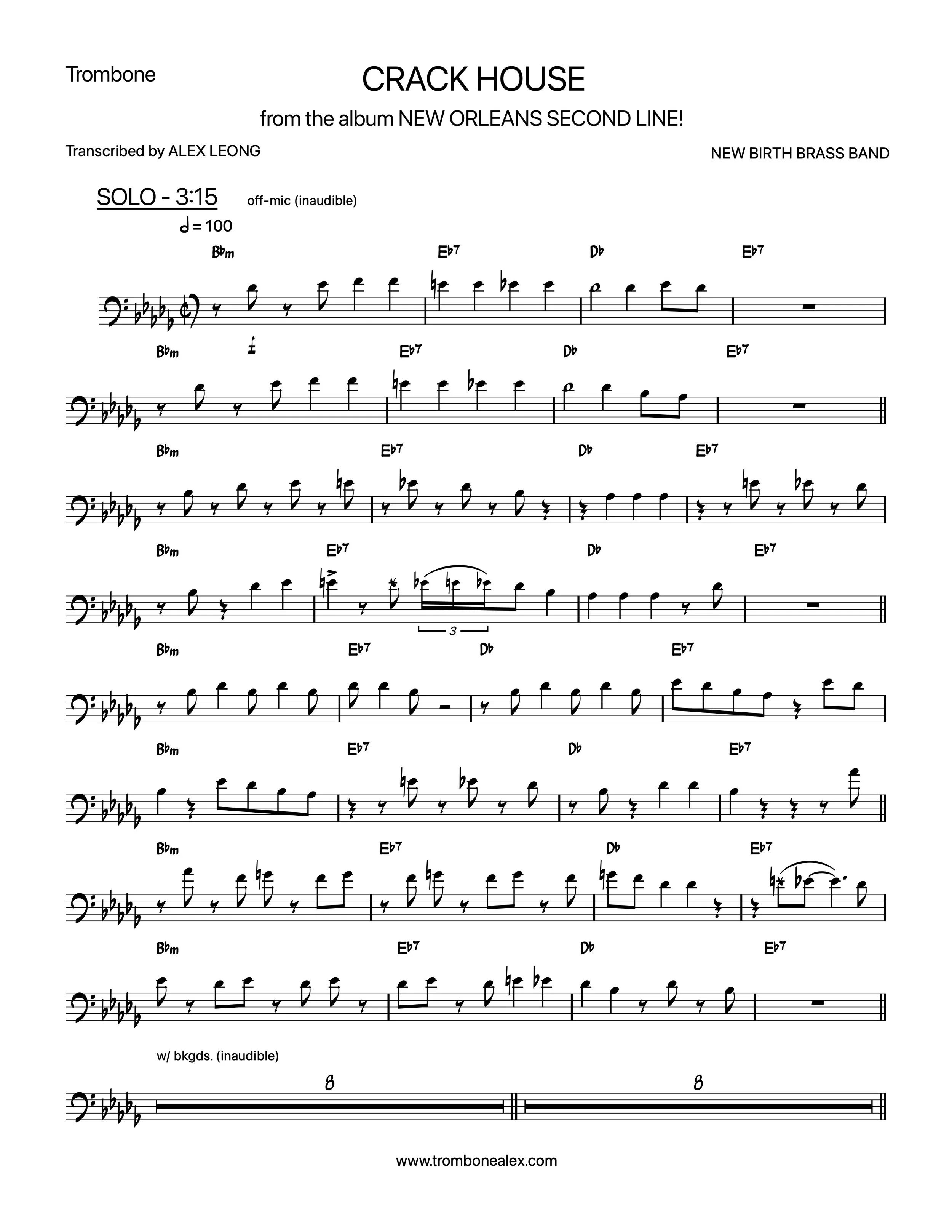 "Crack House" - New Birth Brass Band