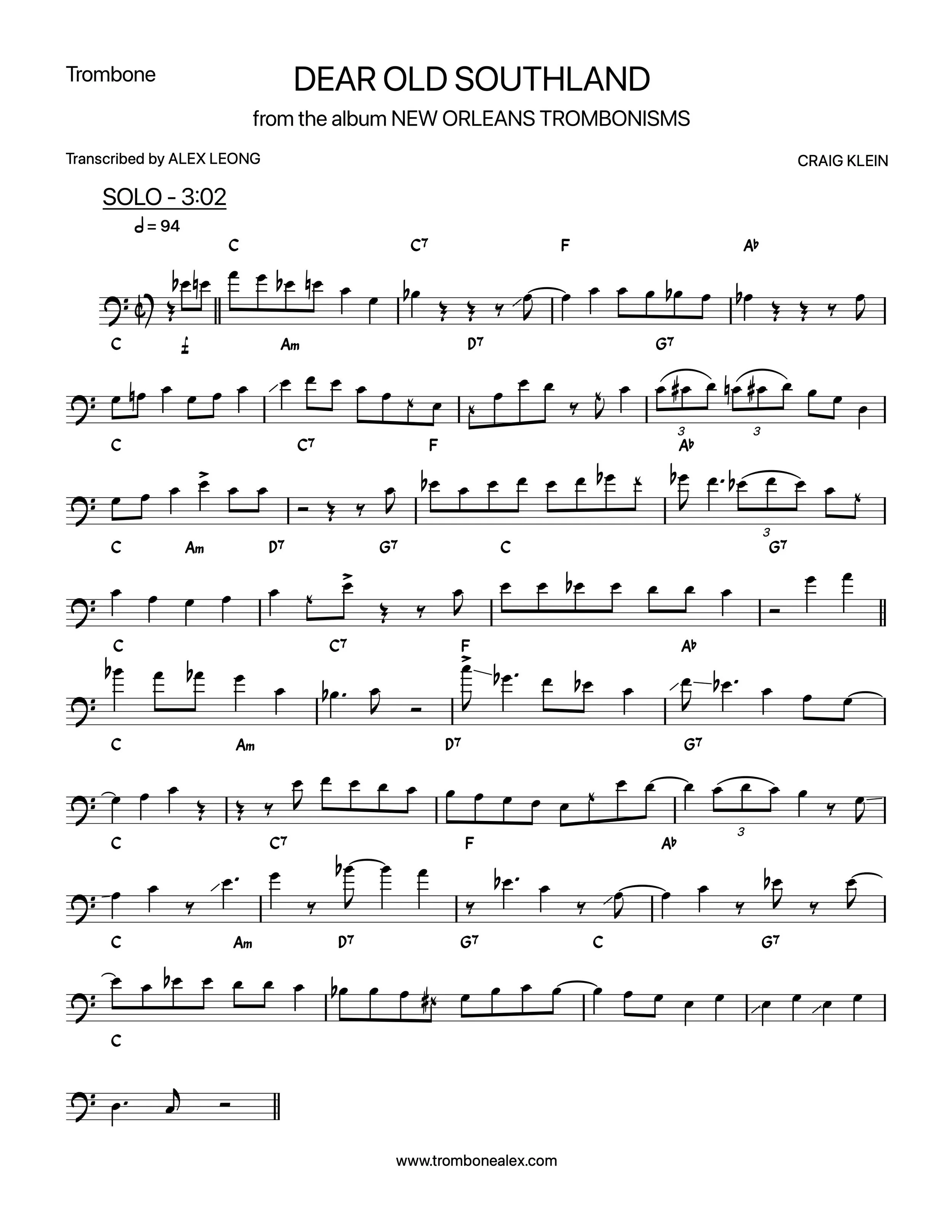 "Dear Old Southland" - Craig Klein