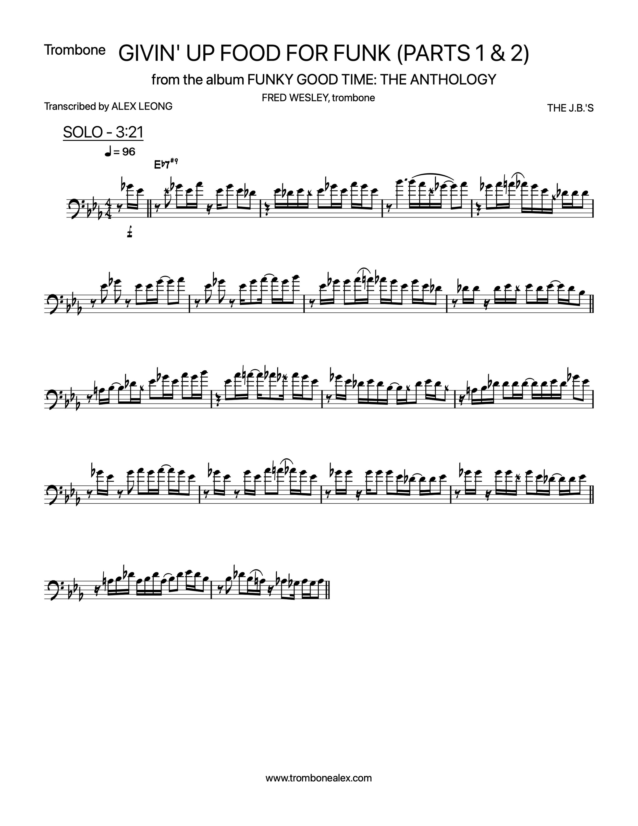 "Givin' Up Food For Funk (Parts 1 &amp; 2)" - Fred Wesley