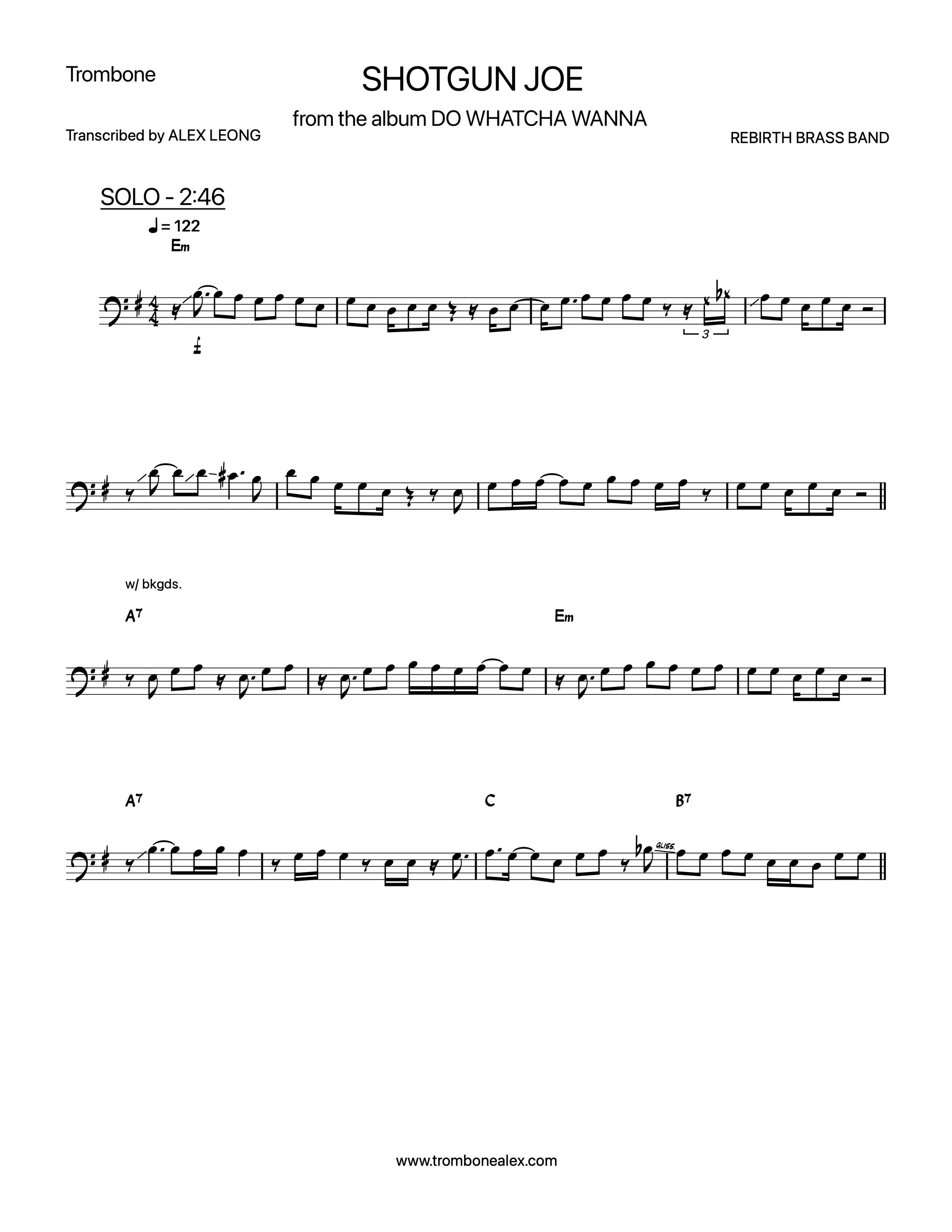 "Shotgun Joe" - Rebirth Brass Band