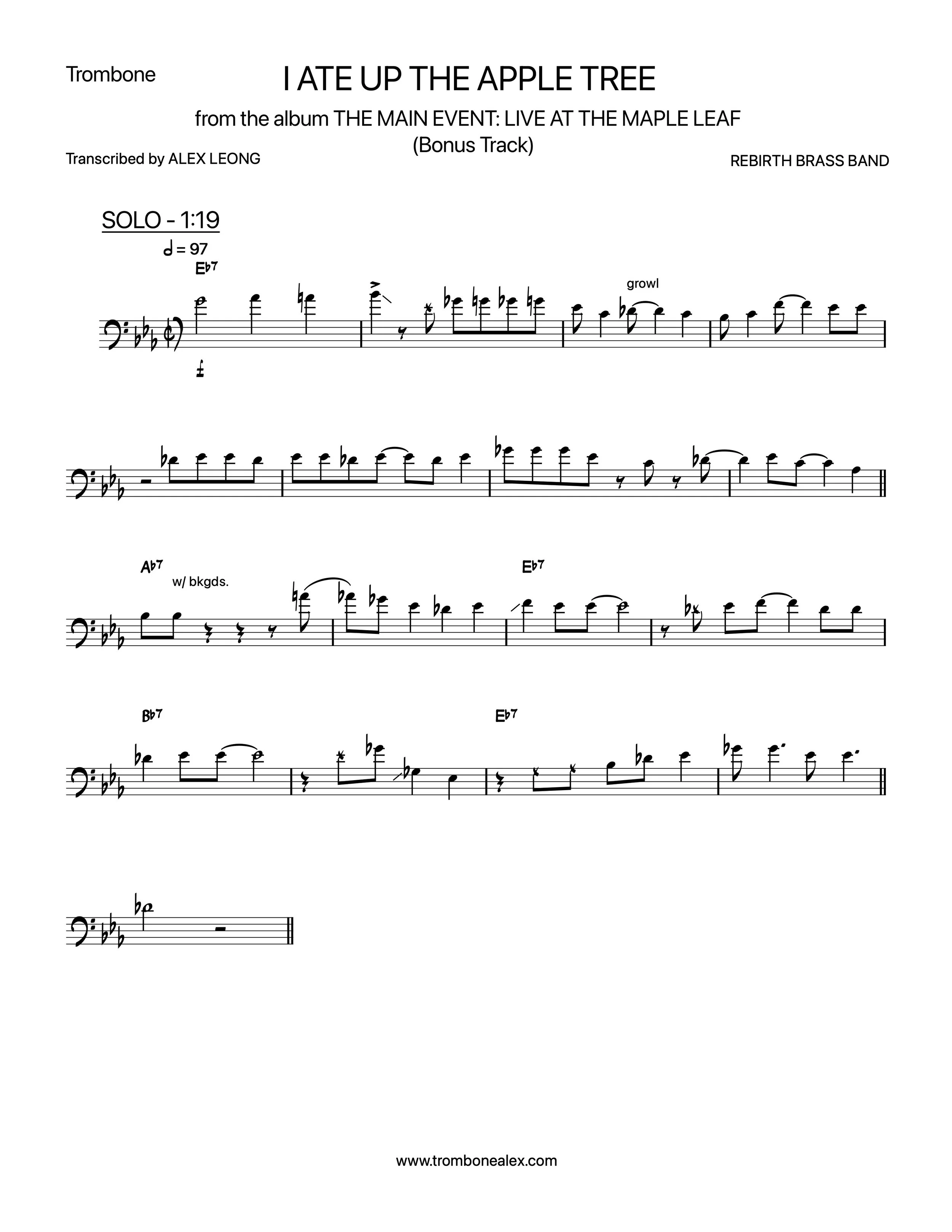 "I Ate Up The Apple Tree" - Rebirth Brass Band