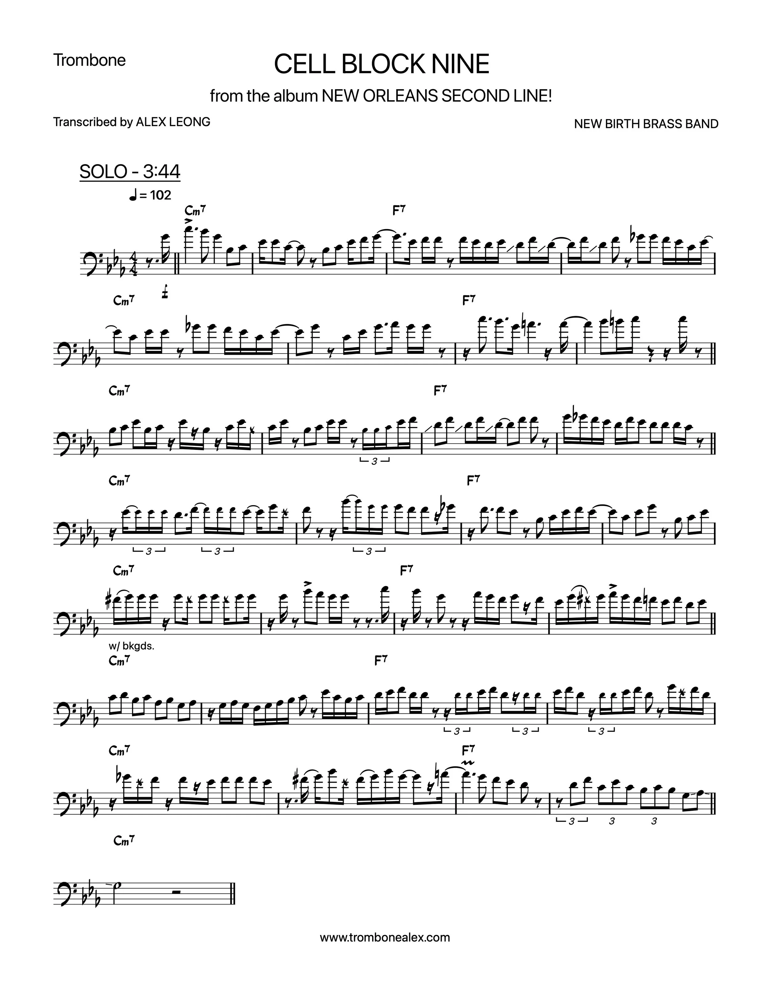 "Cell Block Nine" - New Birth Brass Band