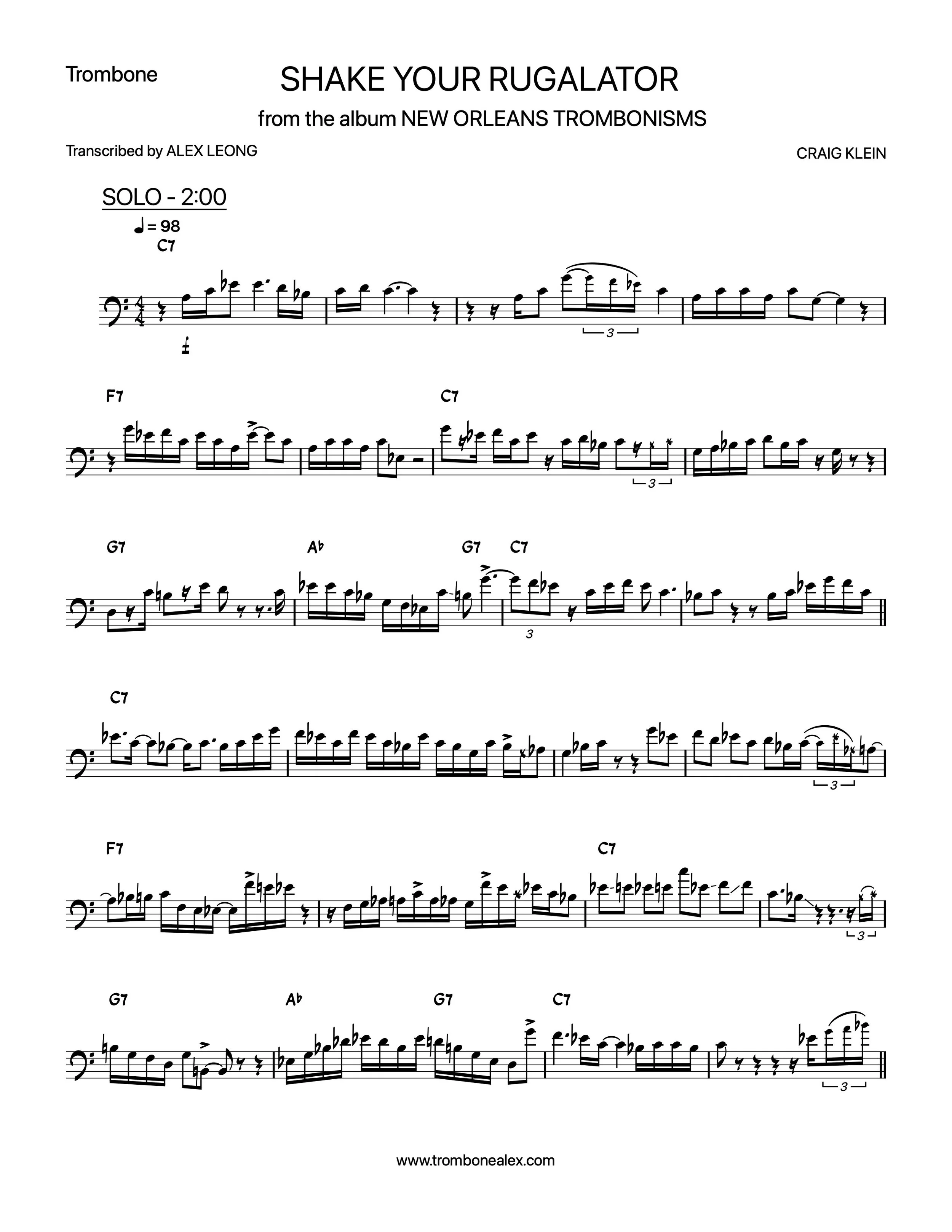 "Shake Your Rugalator" - Craig Klein