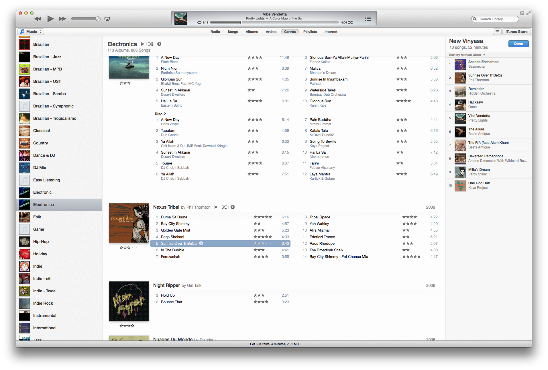 Drag and drop songs to the new playlist.