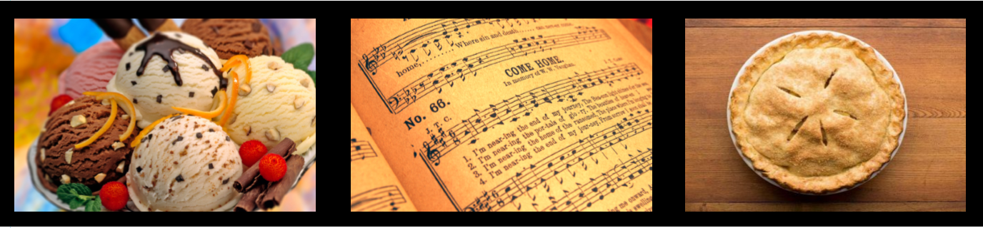 Hymn Sing, Pie & Ice Cream Social - Sept. 24 @ 1pm