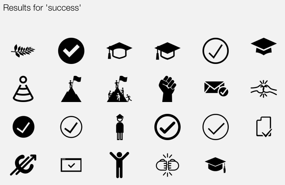 The Noun Project -- icon search results for "success"