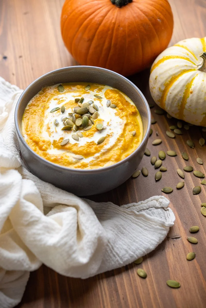 Bowl of soup photographed for The Stay at Home Chef