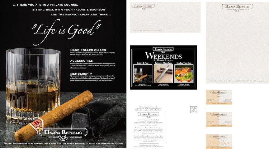 Havana Republic Cigars Business Package and Mailer