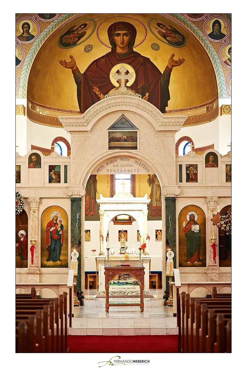 Inside of the Annunciation Greek Orthodox Cathedral.