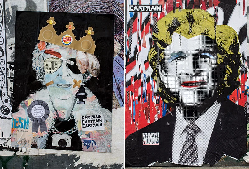 And a final bit of collage , this was right down the South end of Brick Lane near Aldgate East. Next month is the turn of Leonard Street, home of the infamous Dragon Bar and, various design agencies and a load more awesome art on the streets.