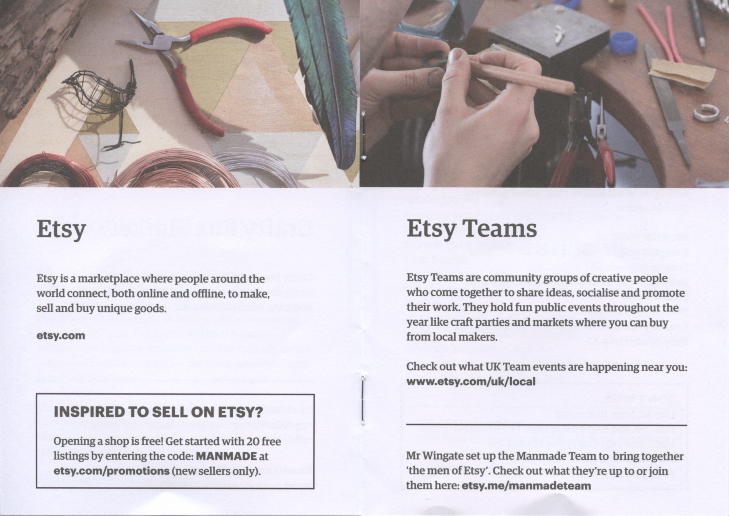 ETSY Manmade Leaflet
