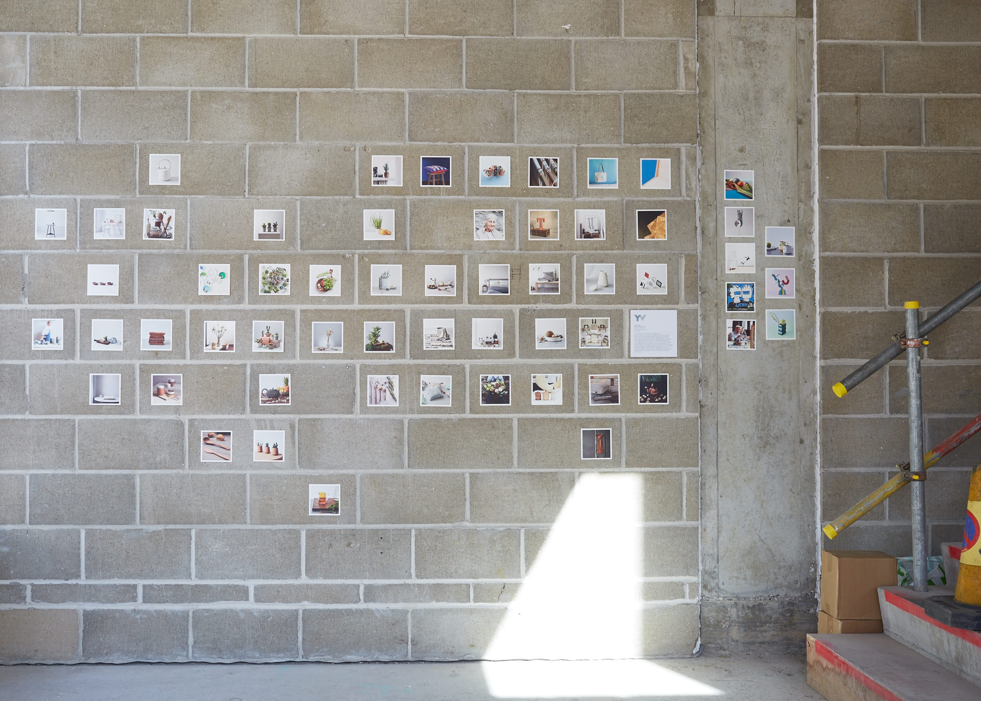 The wall of mini prints I created especially for the exhibition.