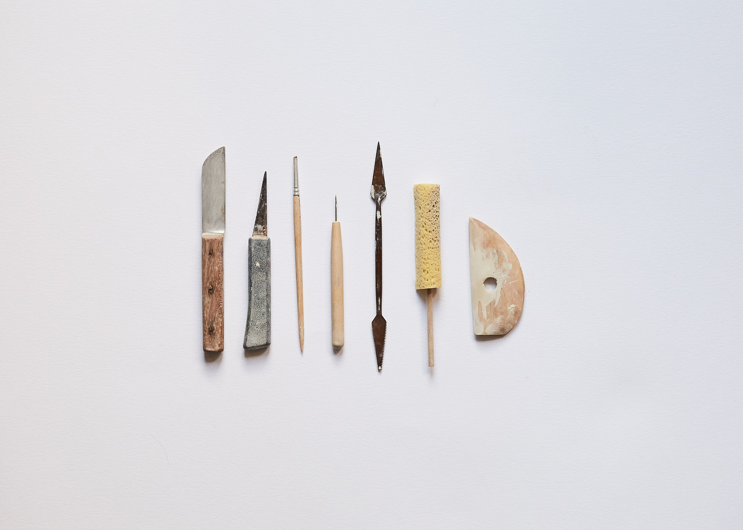 A ceramicist's tools.