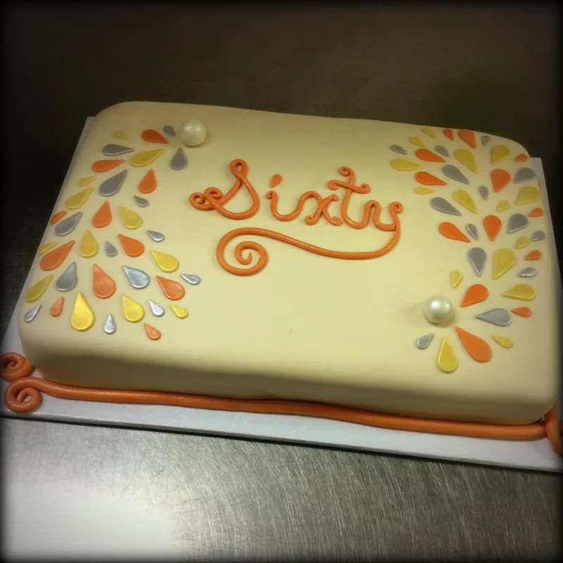 Fondant Sixtieth Anniversary Cake