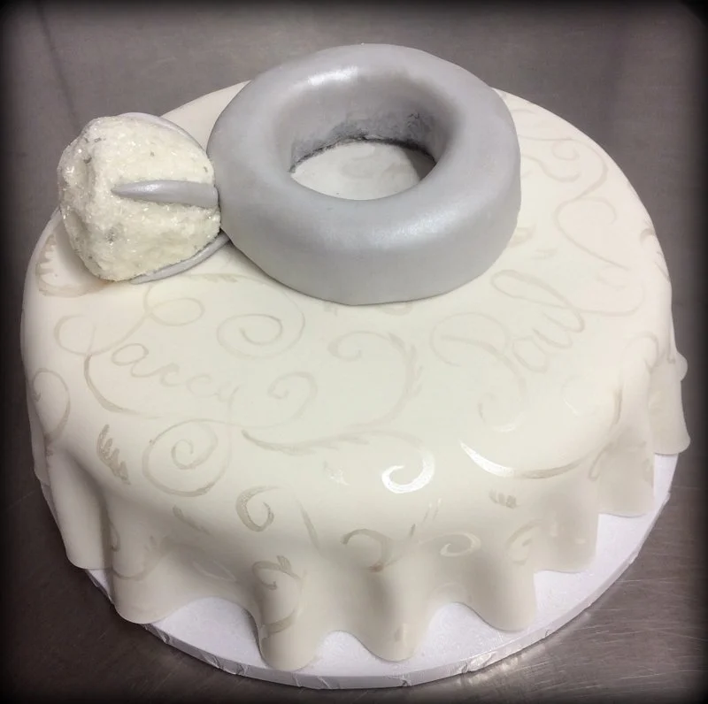 Bridal Shower Cake with Fondant Ring