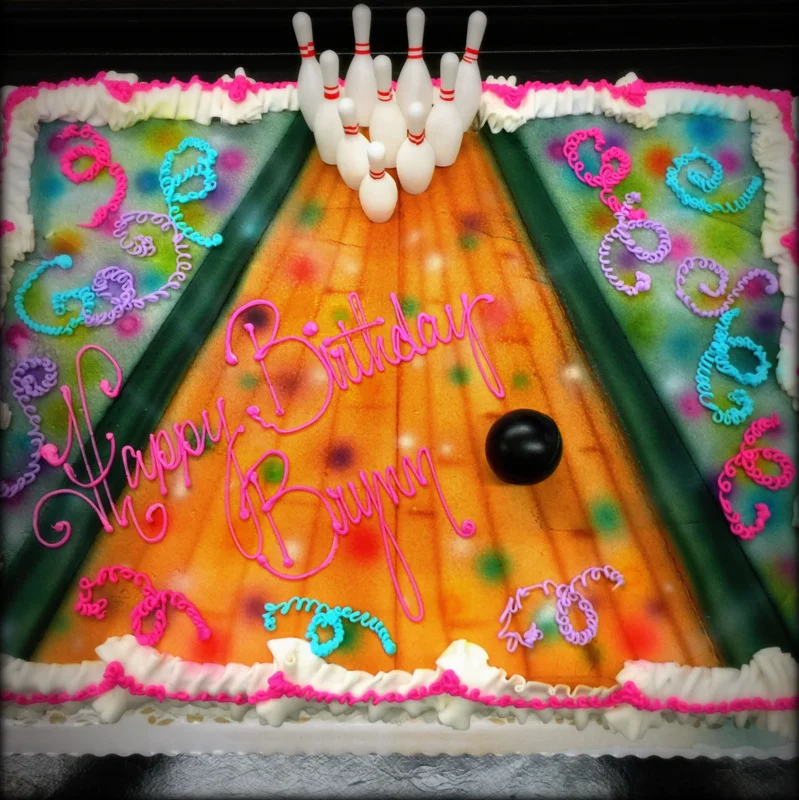 Airbrushed Bowling Cake