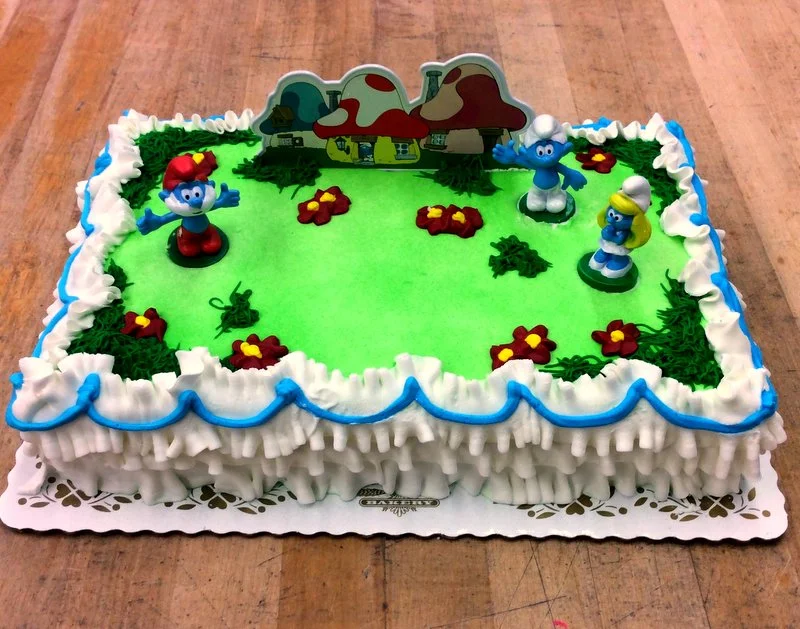 Smurfs Sheet Cake