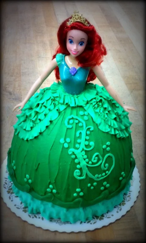 Little Mermaid Doll and Dress Cake