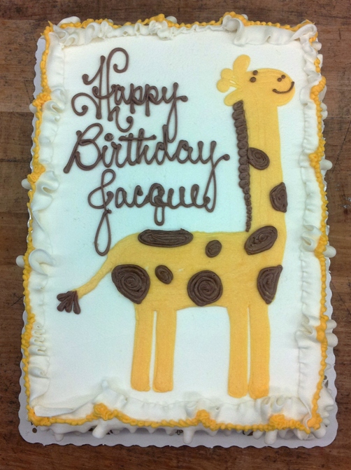 Smiling Giraffe Sheet Cake