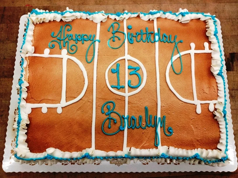 Basketball Court Sheet Cake