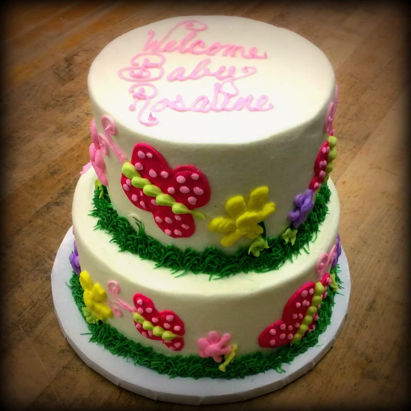 Butterfly and Flower Party Cake