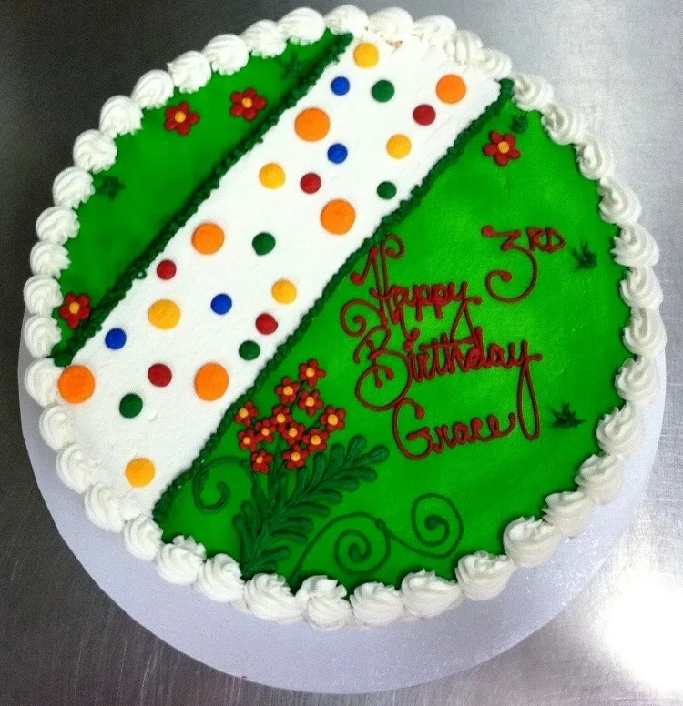 Round Cake with Garden Path