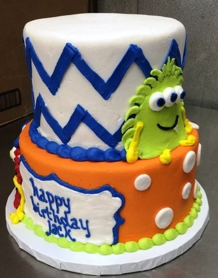 Monster Party Cake with Plaque