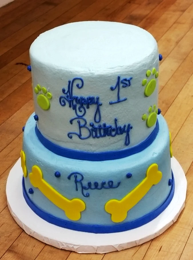 First Birthday Puppy Party Cake