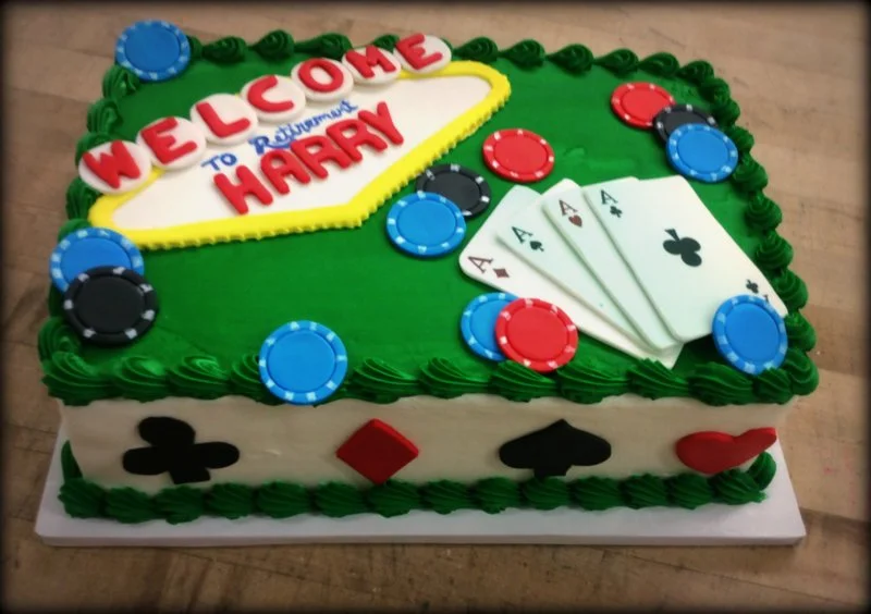 Las Vegas Themed Sheet Cake