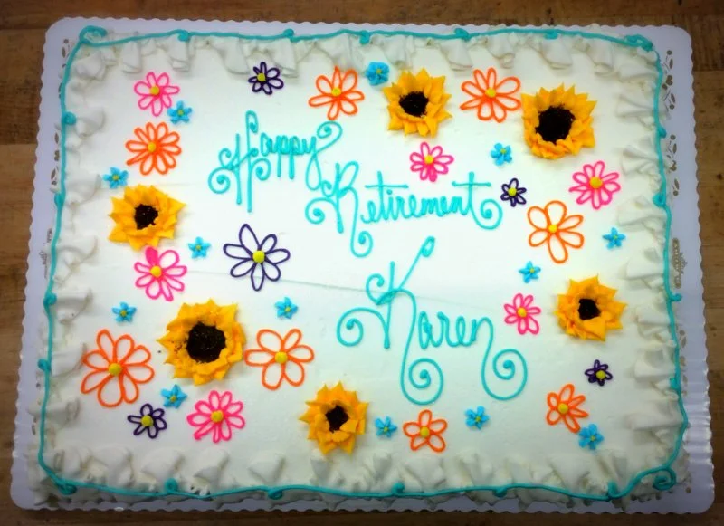 Sheet Cake with Sunflowers and Daisies