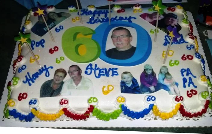 Steve Turns 60 Birthday Sheet Cake