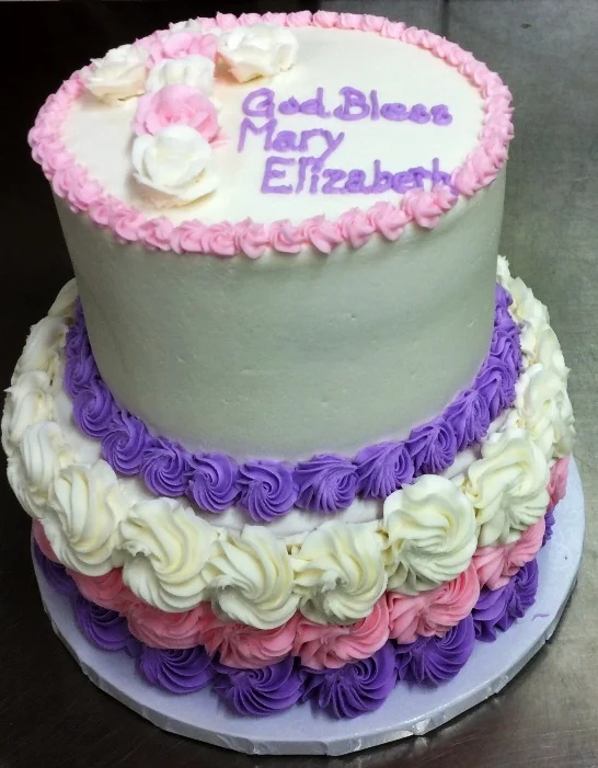 Religious Party Cake with Rosettes
