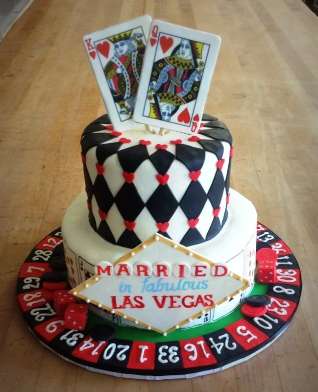 Las Vegas Themed Anniversary Party Cake
