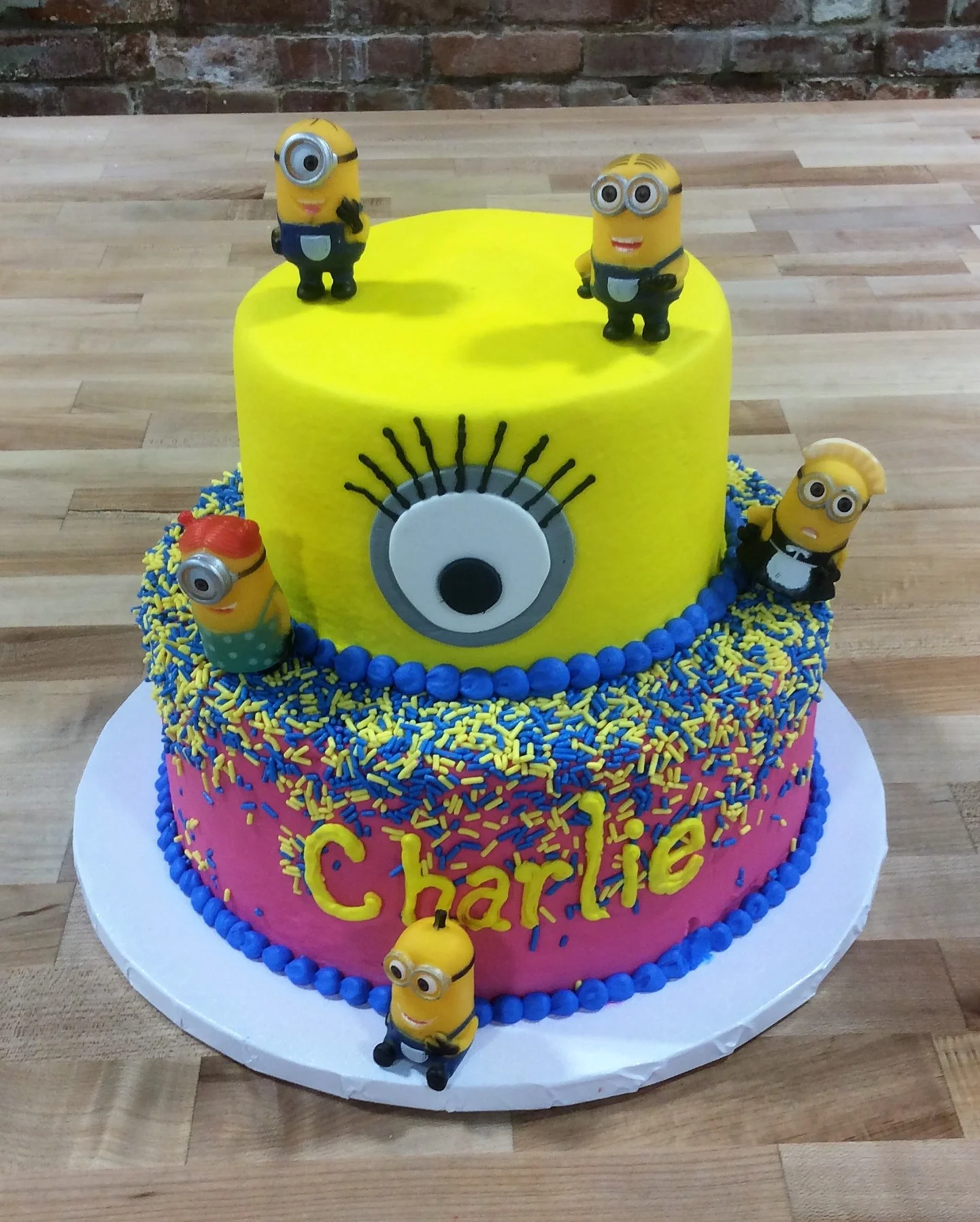 Party Cake with Minion Figures