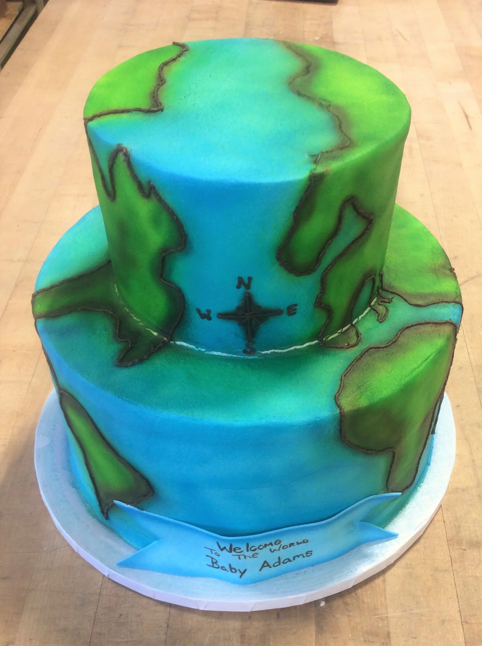 World Map Party Cake