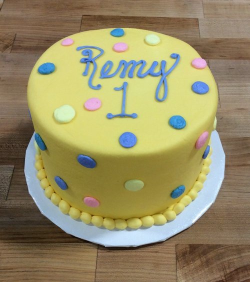 Smash Cake with Polka Dots