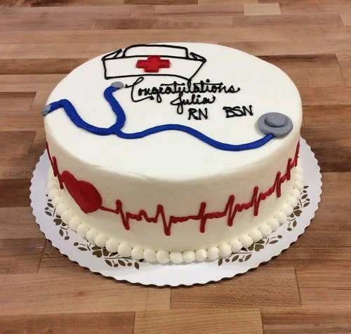 Round Nursing Graduation Cake