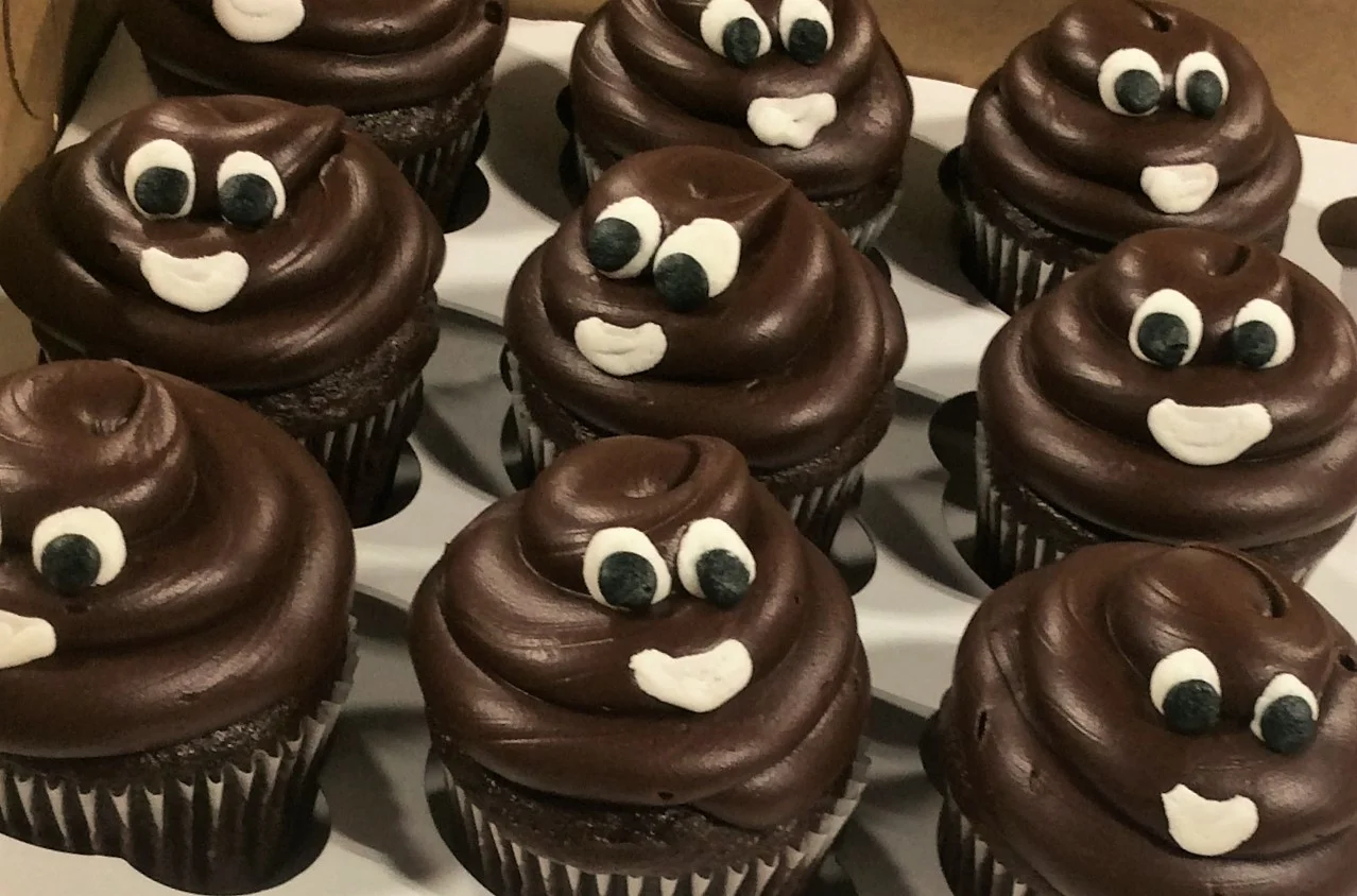 Chocolate Ice Cream Emoji Cupcakes