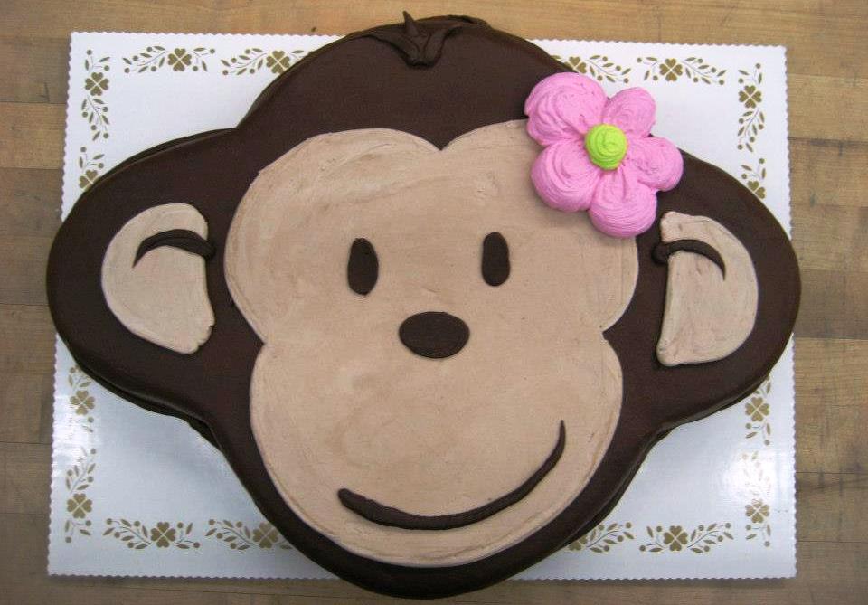 Premium AI Image | Monkey ape Animal cake shape animal shaped food concept  illustration generative ai