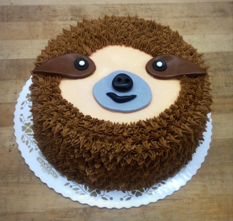 Sloth Face Cake — Trefzger's Bakery