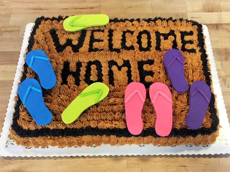 Welcome Home Sheet Cake