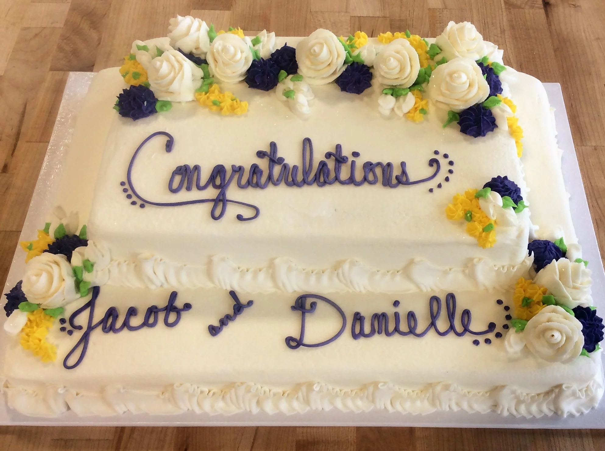 Tiered Bridal Shower Sheet Cake