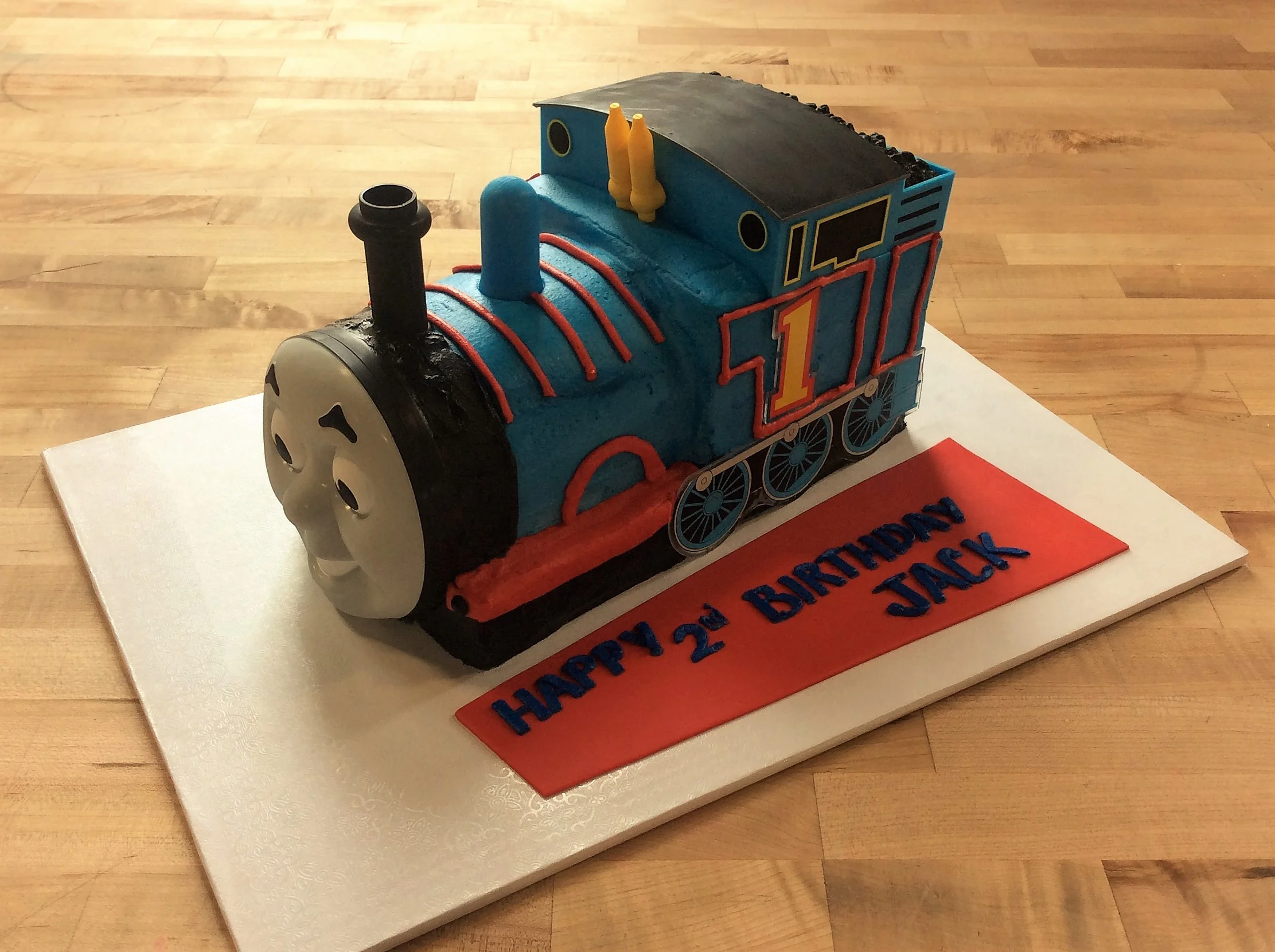 Thomas the Train Shaped Cake